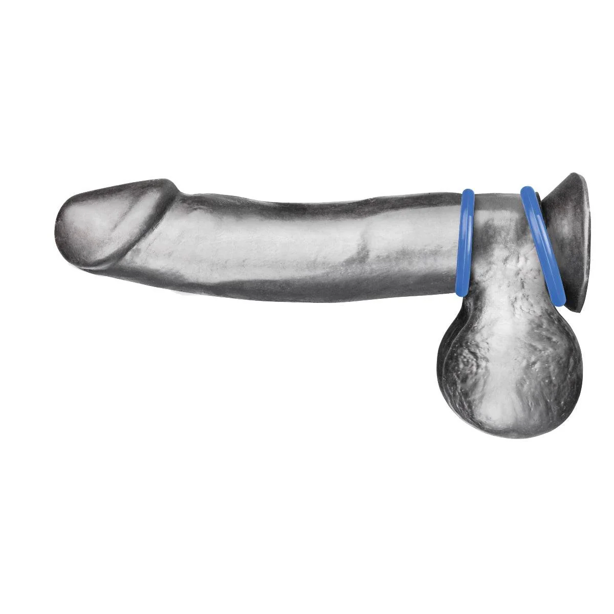 Blue Line Silicone Cock Ring Set Blue - Image 3