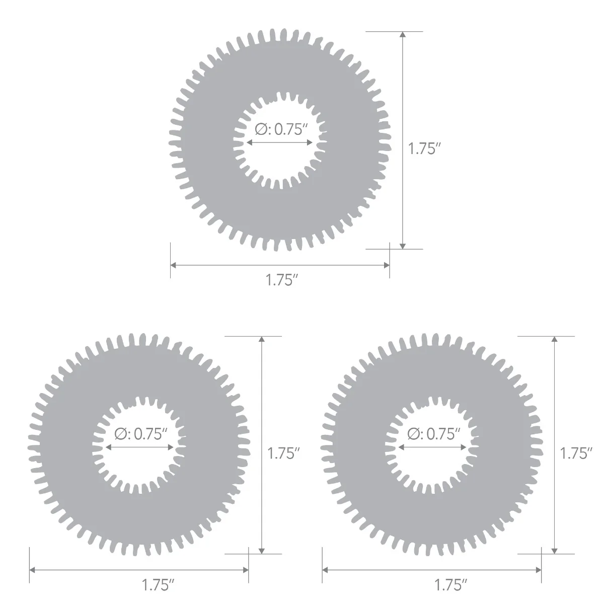 Blue Line Ultra Stim Stretch Cock Ring Set 3 Pack Blue - Image 3