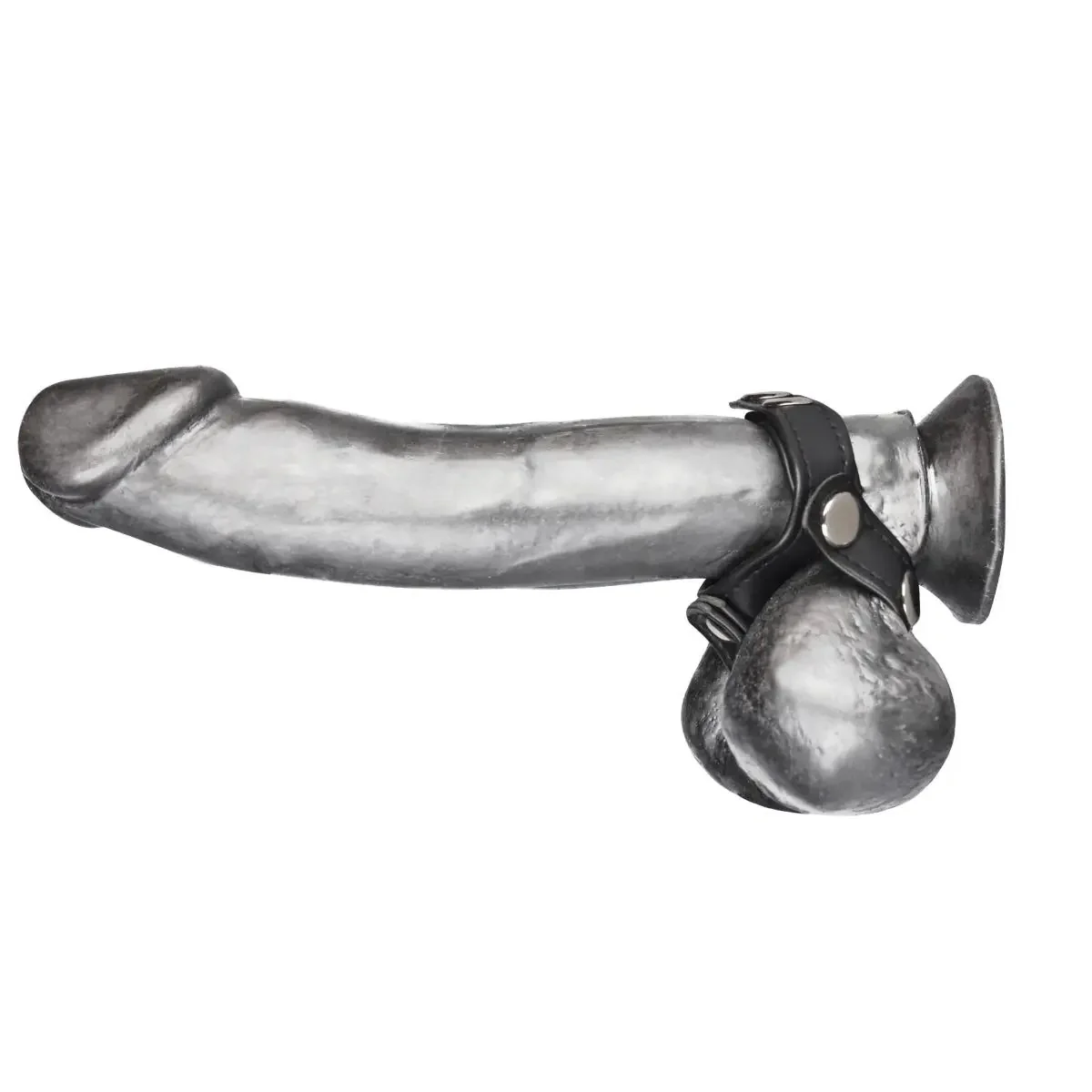 Blue Line V Style Cock Ring With Ball Divider Black - Image 3