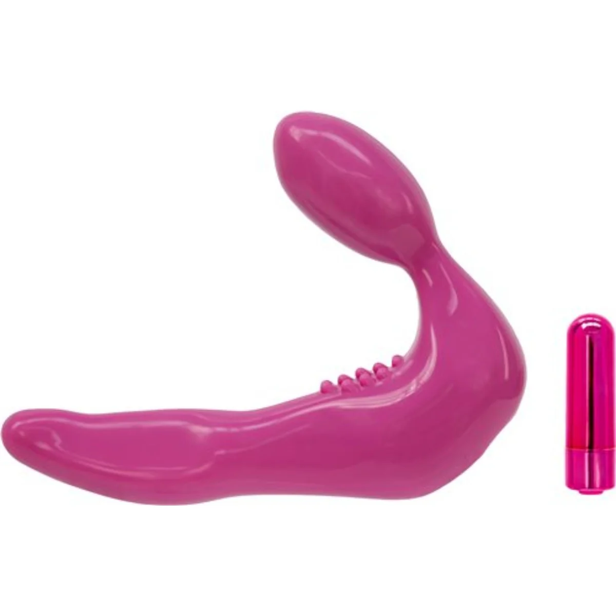 BMS Factory Infinity Rechargeable Strapless Strap-On Silicone Pink 4.75 Inch