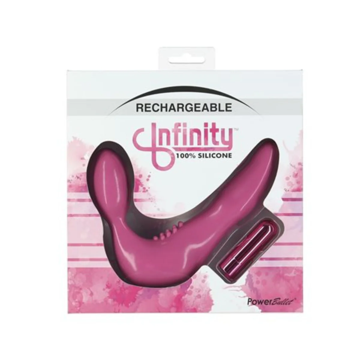 BMS Factory Infinity Rechargeable Strapless Strap-On Silicone Pink 4.75 Inch - Image 2