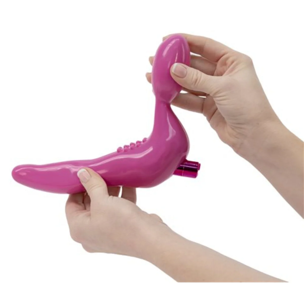 BMS Factory Infinity Rechargeable Strapless Strap-On Silicone Pink 4.75 Inch - Image 3