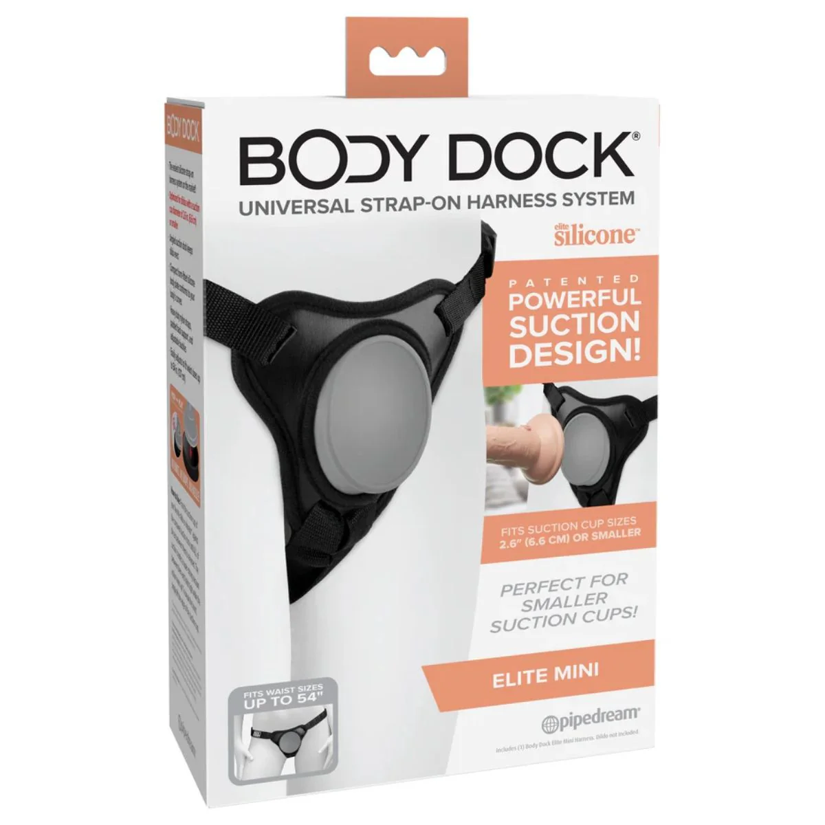 Body Dock Elite Mini Strap On Harness Black - Image 2