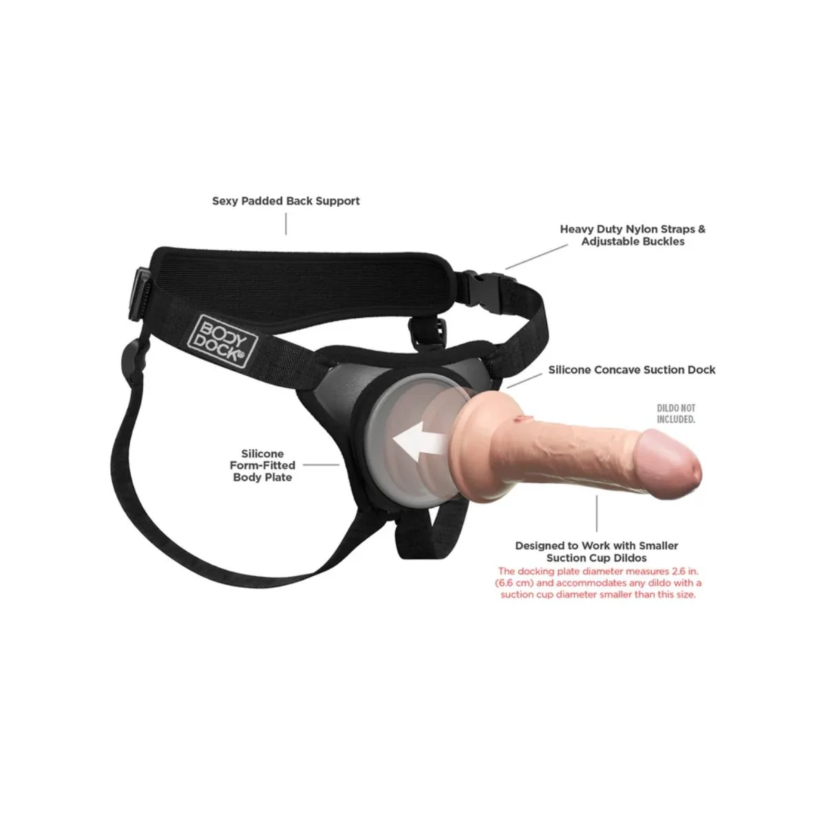 Body Dock Elite Mini Strap On Harness Black - Image 4