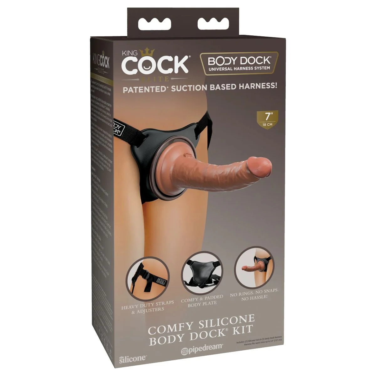 Body Dock King Cock Elite Comfy Silicone Strap On Kit - Image 2