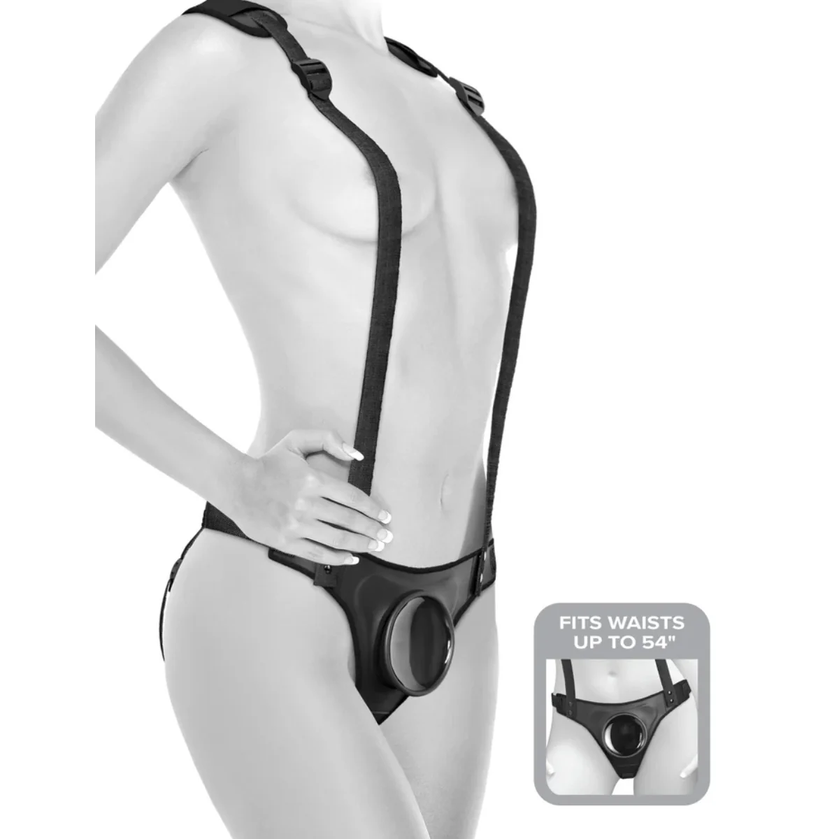 Body Dock Strap On Suspender Harness Black - Image 3