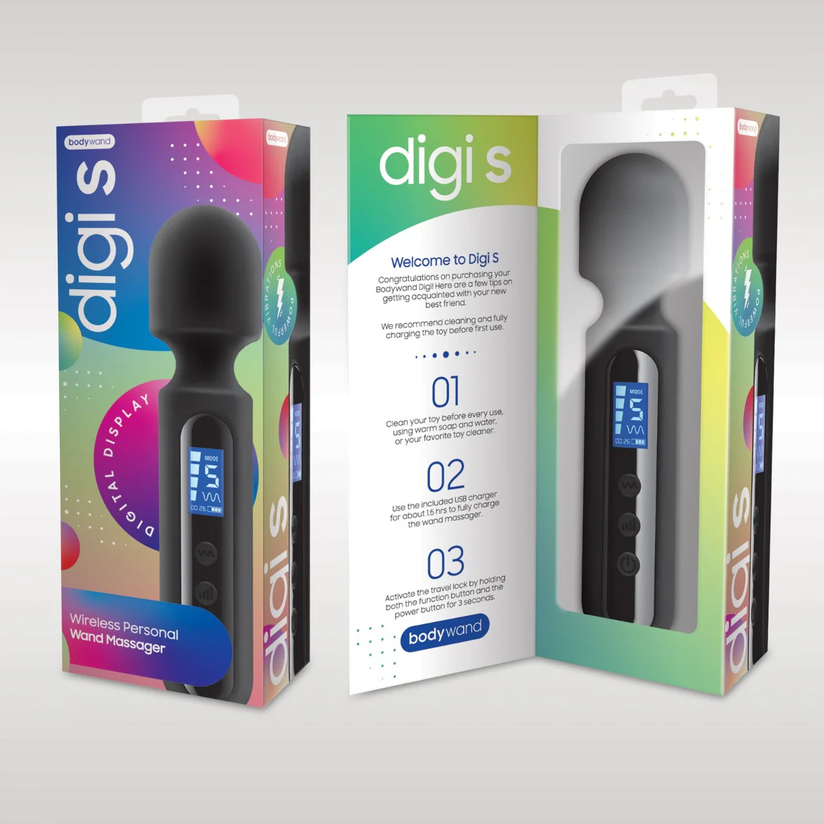 Bodywand Digi S Wireless Personal Vibrating Wand Black - Image 2