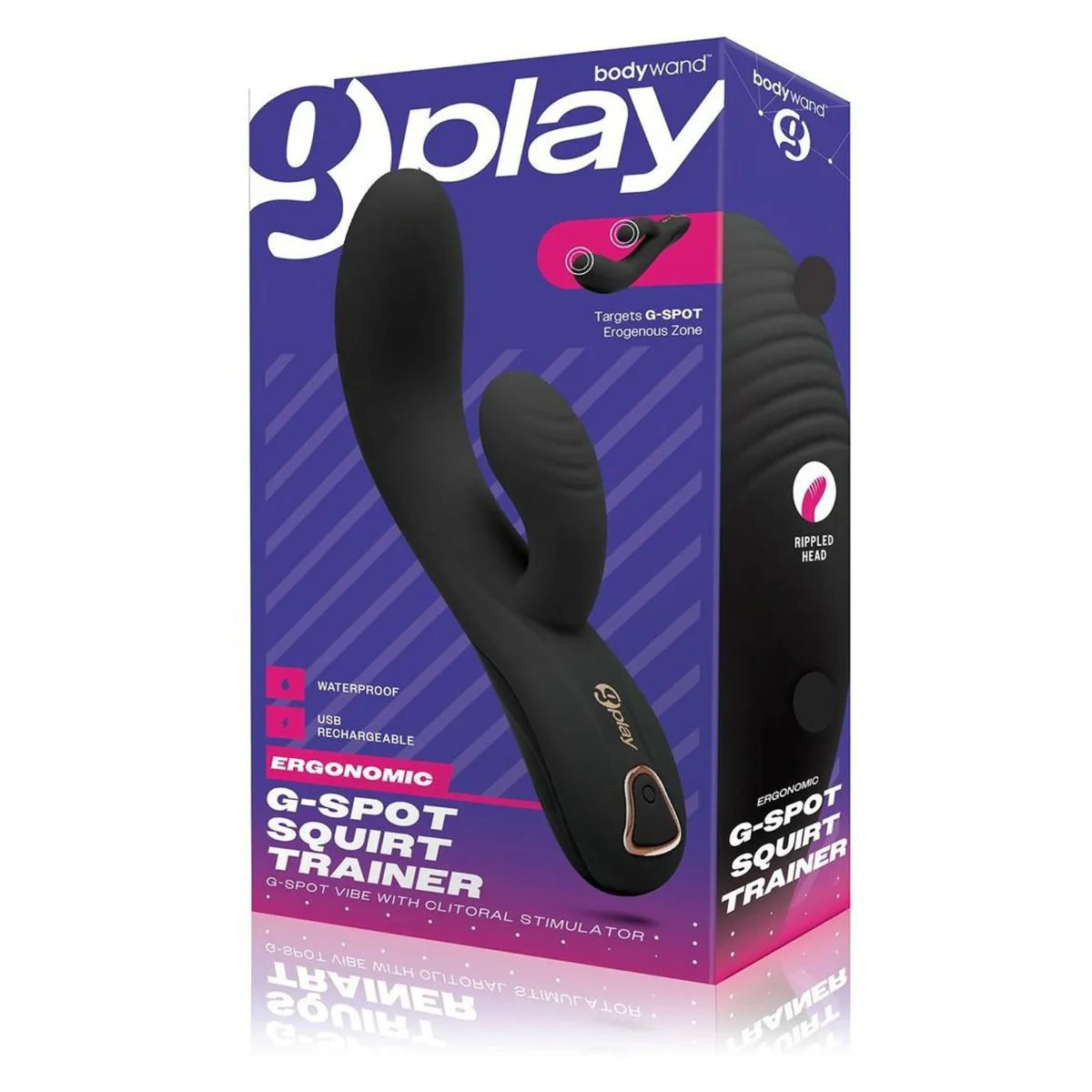Bodywand G-Play Ergonomic G-Spot Squirt Trainer Vibrator And Clitoral Stimulator Black - Image 2
