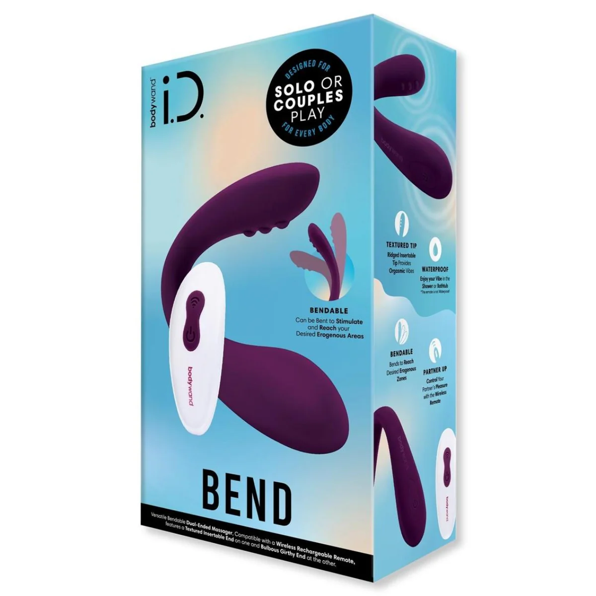 Bodywand I.D. Bend Bendable Multi Function Vibrator Purple - Image 2