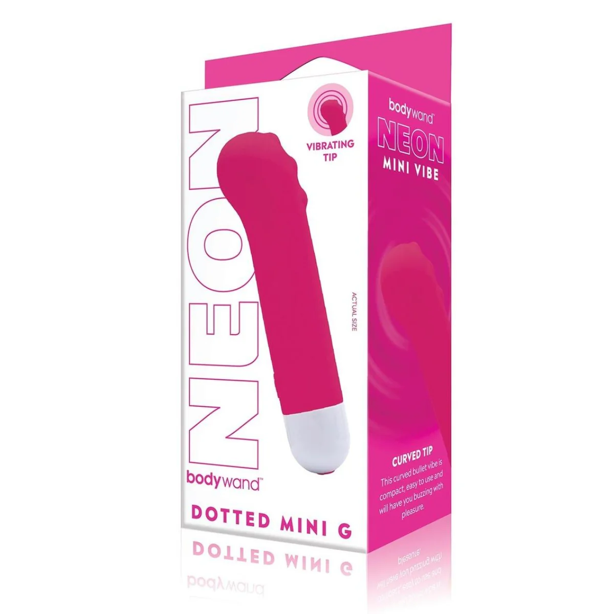 Bodywand Neon Mini Vibe Dotted Mini G Vibrator Hot Pink - Image 2