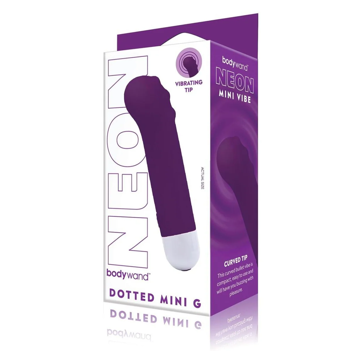 Bodywand Neon Mini Vibe Dotted Mini G Vibrator Purple - Image 2