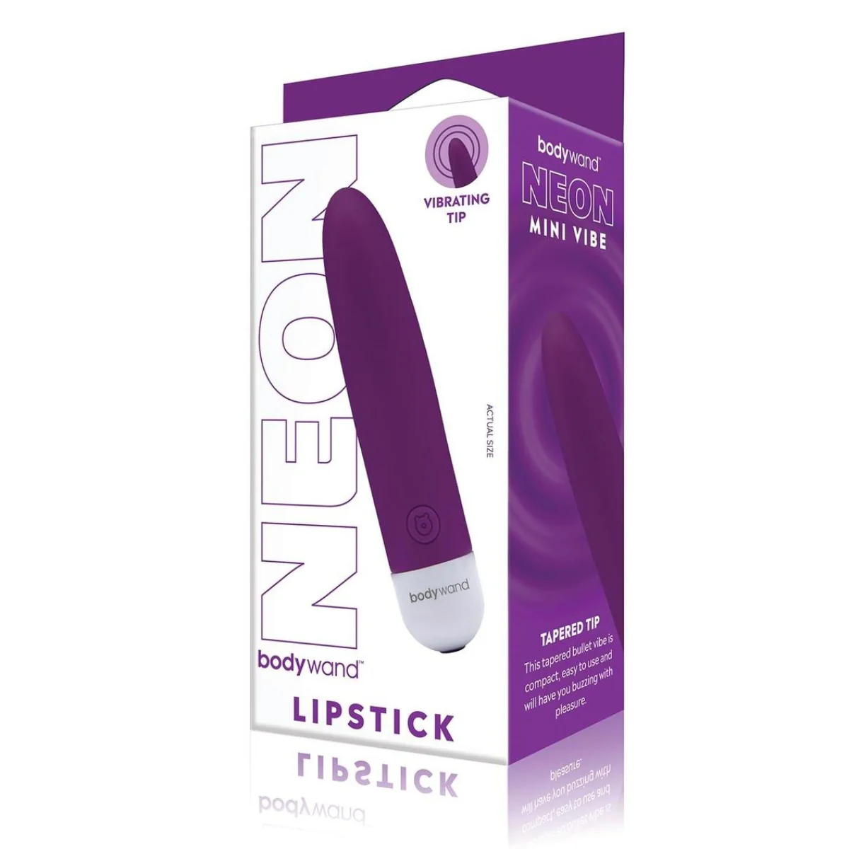 Bodywand Neon Mini Vibe Lipstick Bullet Vibrator Purple - Image 2