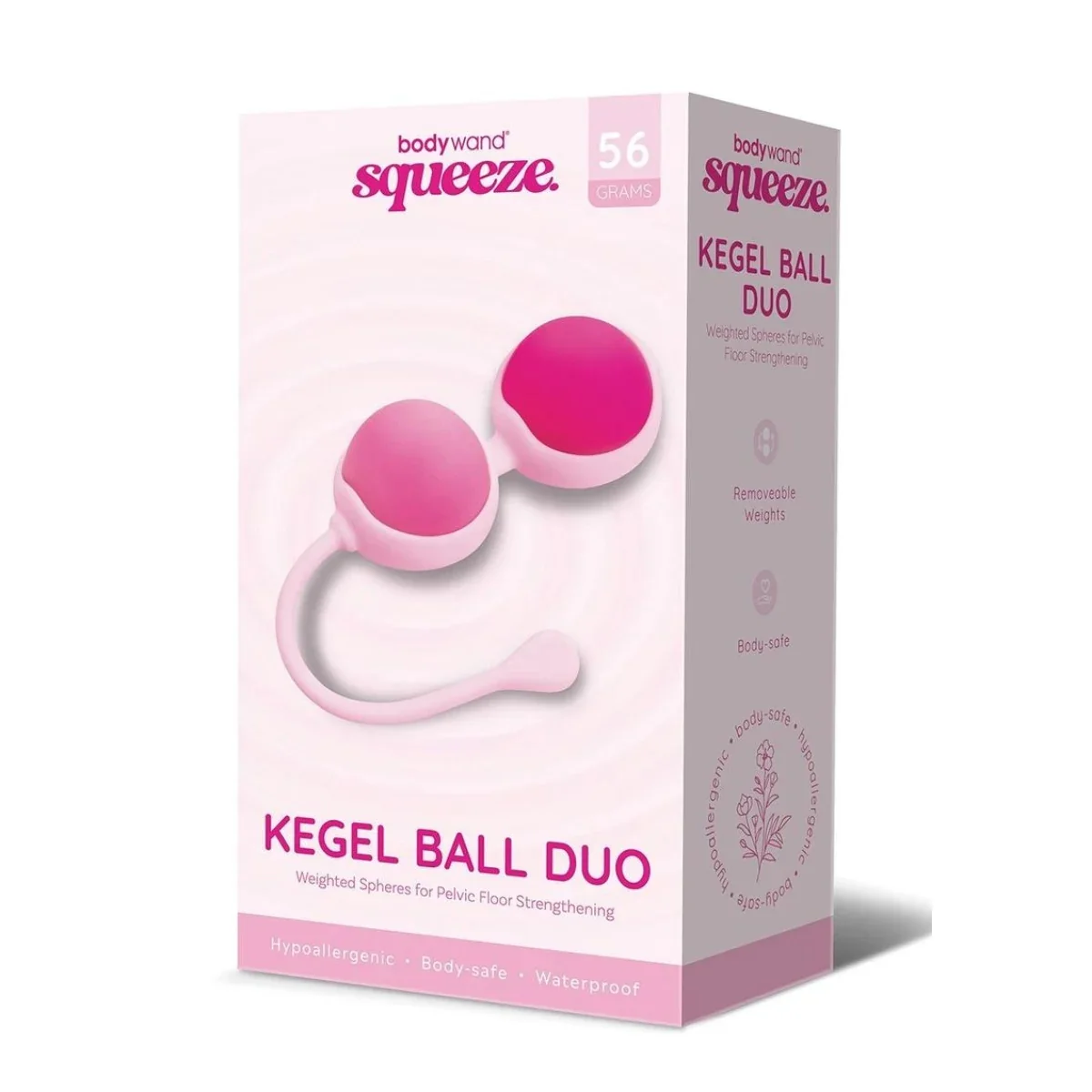 Bodywand Squeeze Weighted Duo Kegel Balls Pink - Image 2