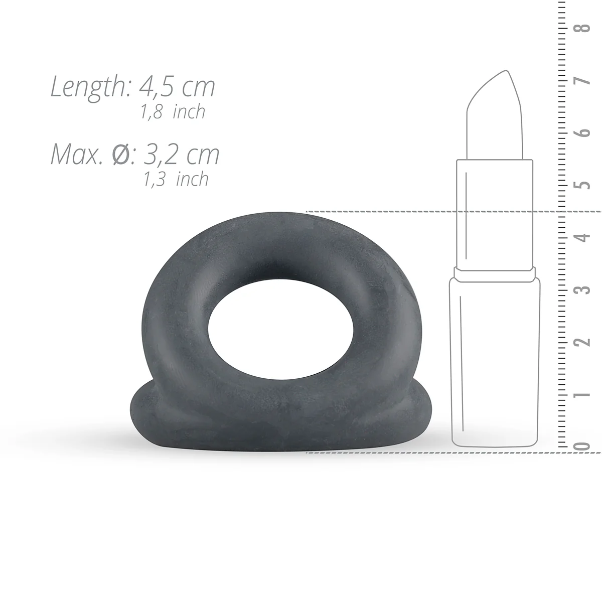 Boners Open Cocksling Triple Cock Ring Grey - Image 3