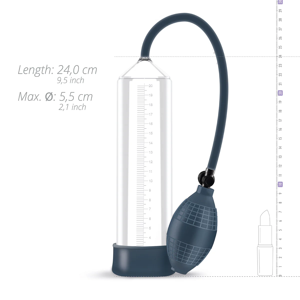 Boners Penis Pump No. 1 Clear Grey - Image 3