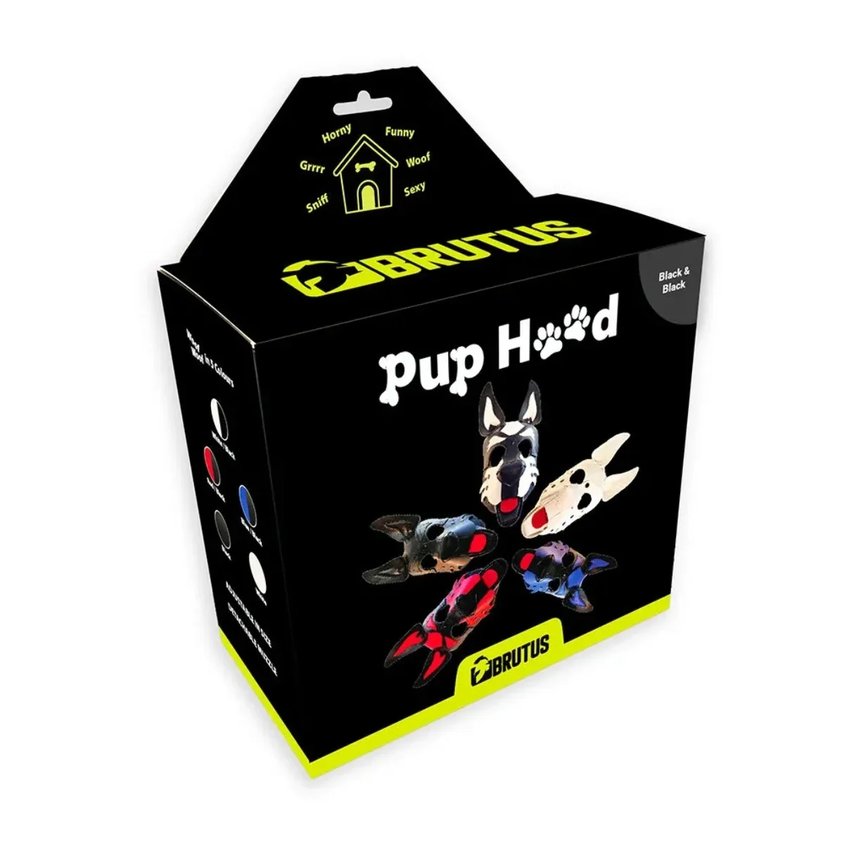 Brutus Vegan Leather Pup Hood Puppy Black - Image 2