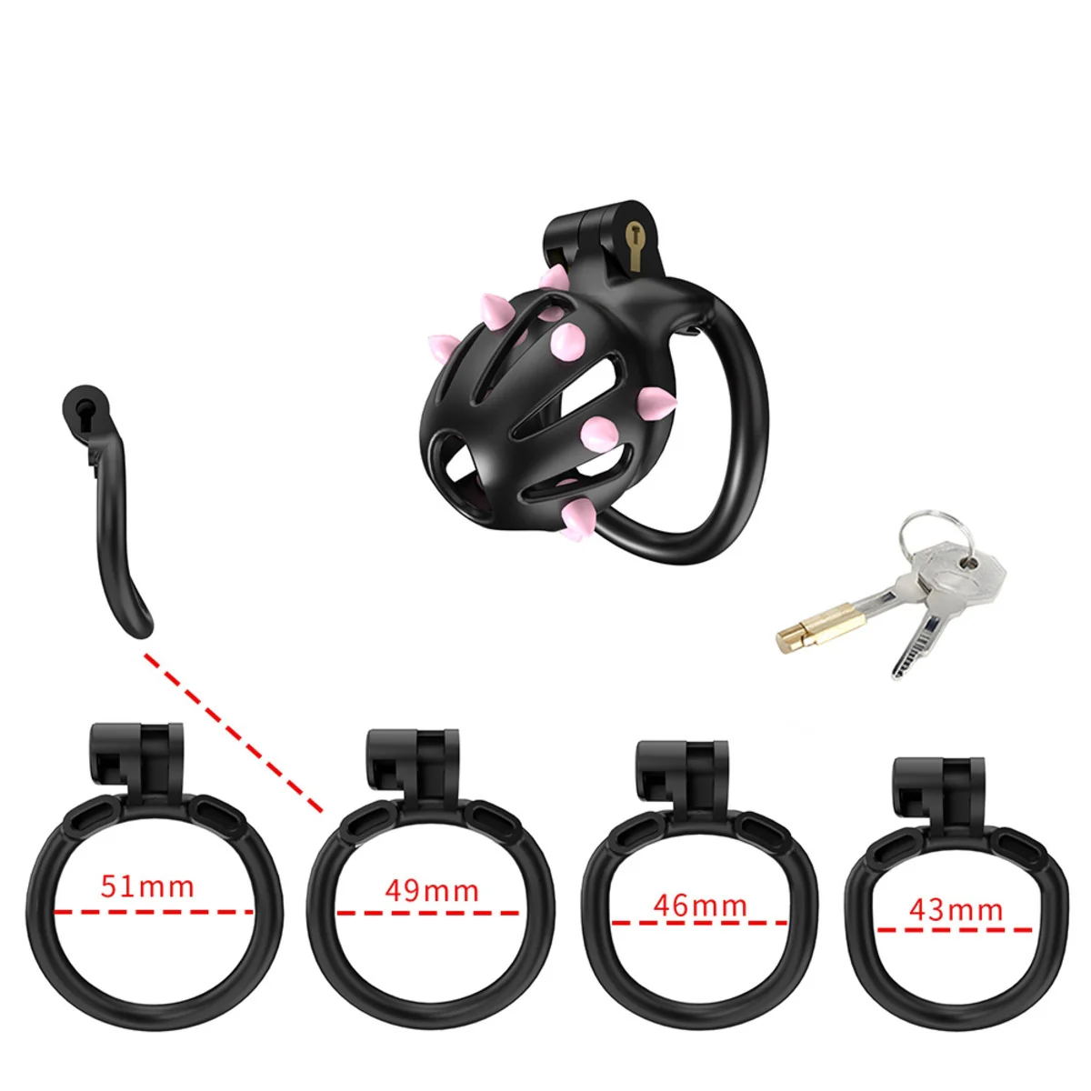 Cellmate FlexiSpike Chastity Cage Size 0 Black - Image 4