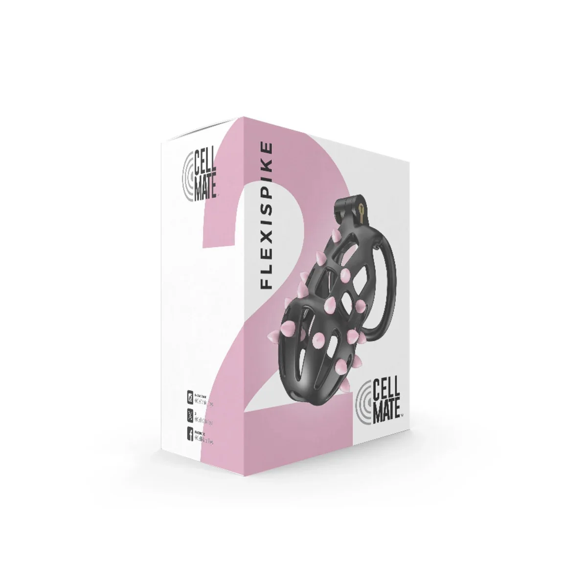 Cellmate FlexiSpike Chastity Cage Size 2 Black - Image 2