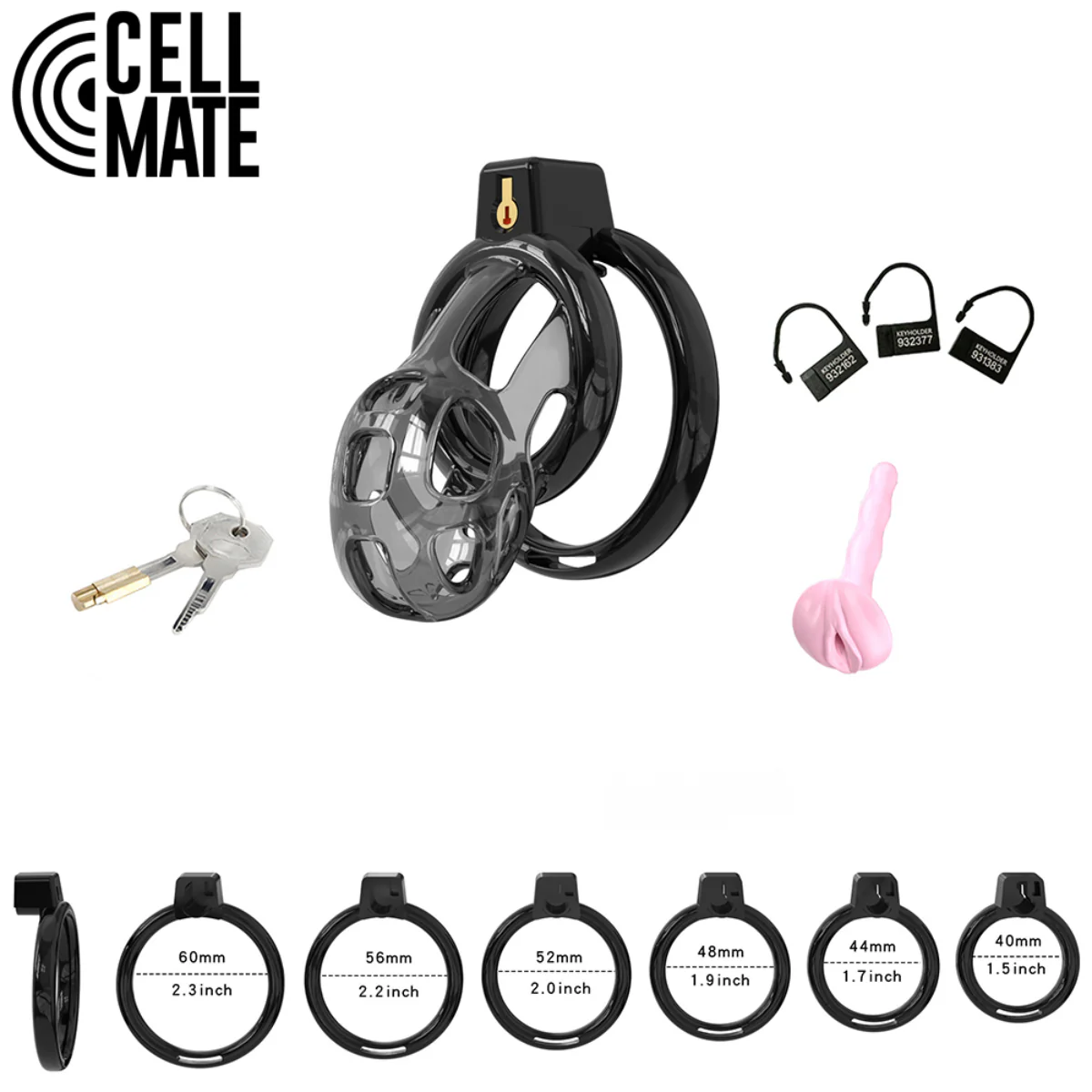 Cellmate Gladiator Soft Chastity Cage Size 1 Black - Image 7