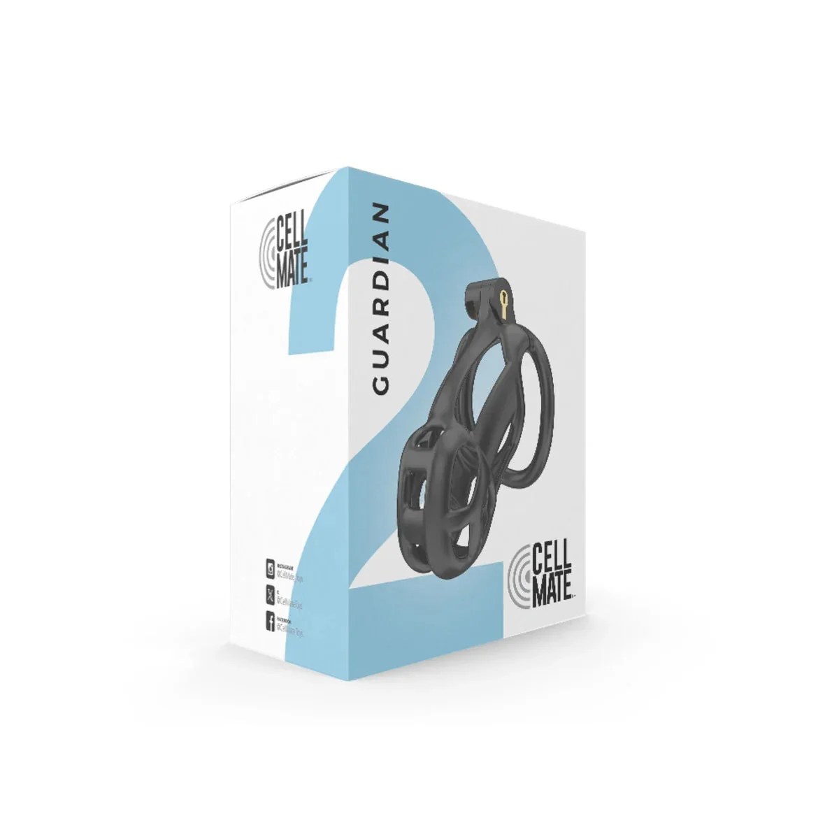 Cellmate Guardian Chastity Cage Size 2 Black - Image 2
