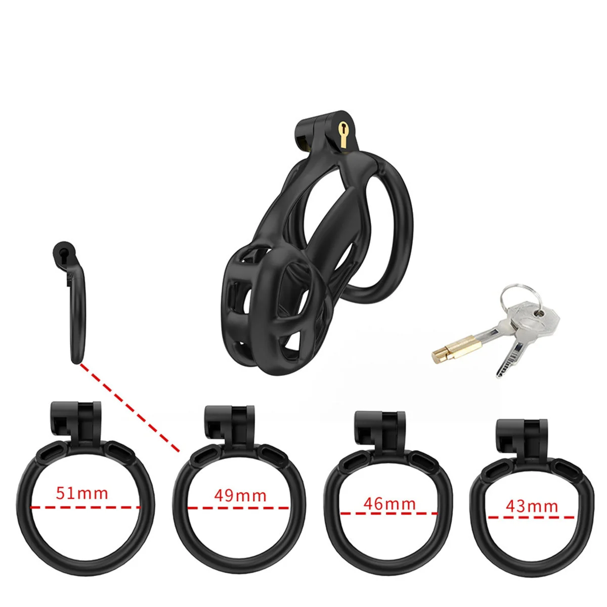 Cellmate Guardian Chastity Cage Size 2 Black - Image 4