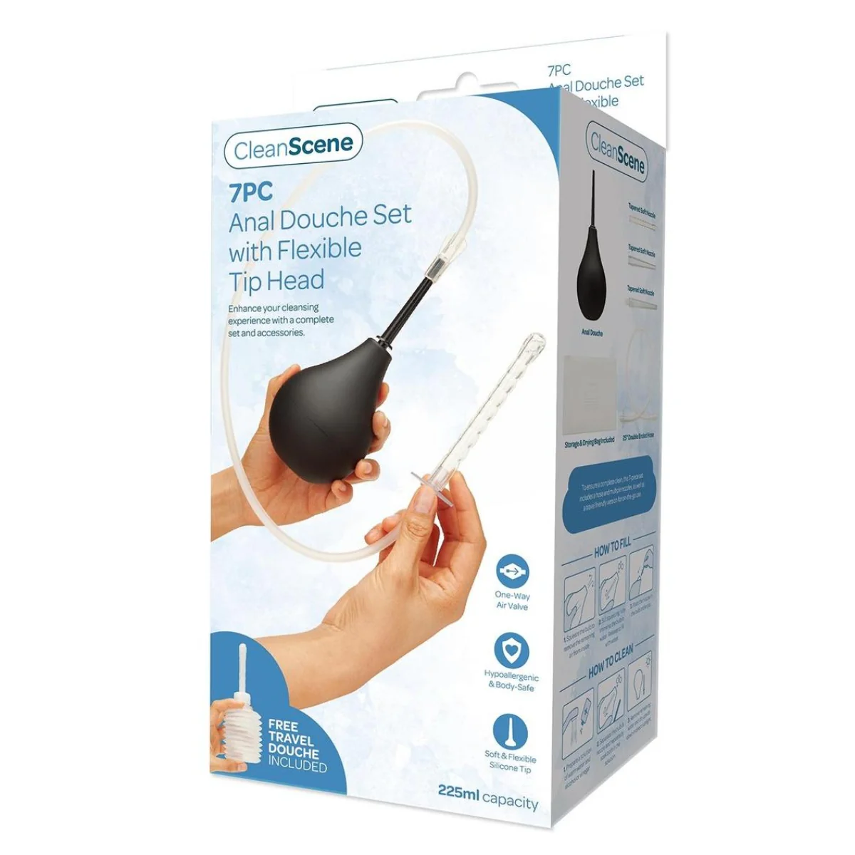 Clean Scene 7 Piece Anal Douche Set With Flexible Tip Head - Image 2