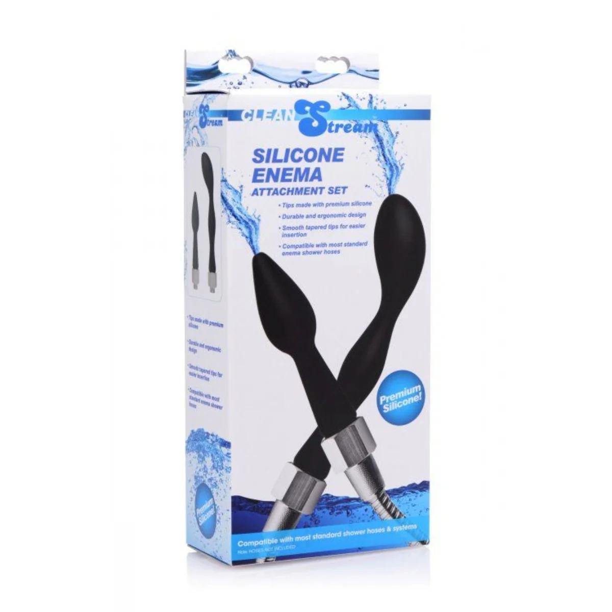 Cleanstream Silicone Enema Attachment Set Black - Image 2