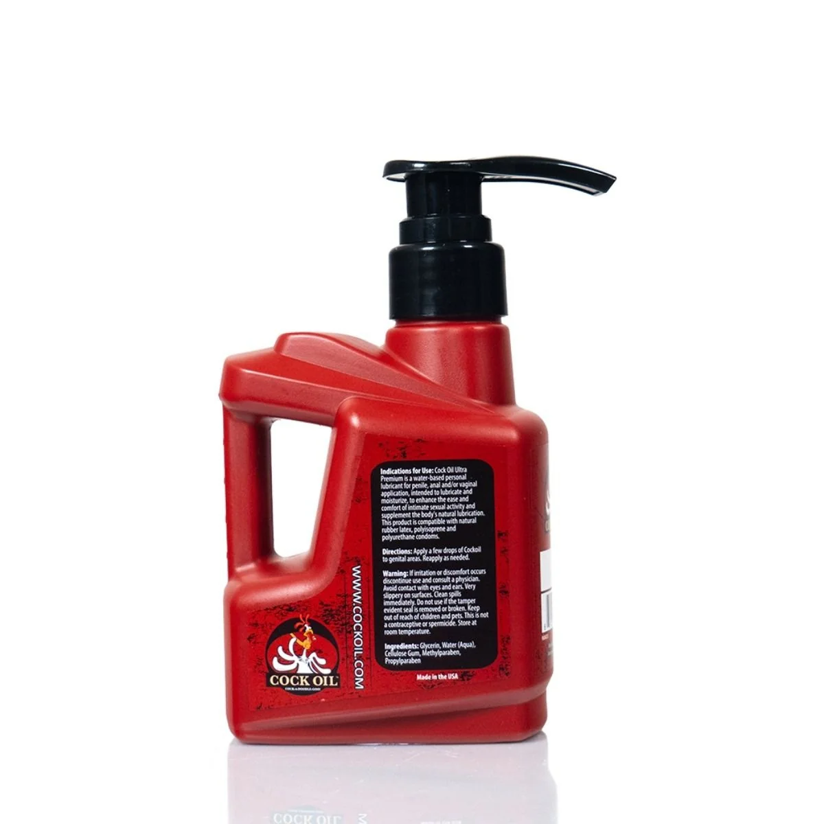 Cock Oil Water Based Lube Pump Bottle 10oz - Image 2