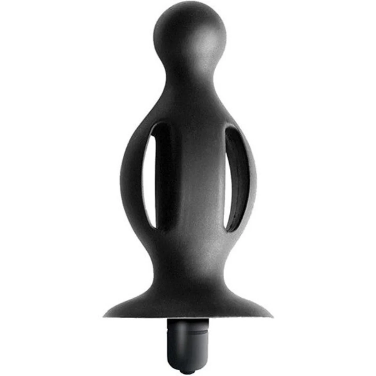 Commander Expert Vibrating Butt Plug Silicone Black