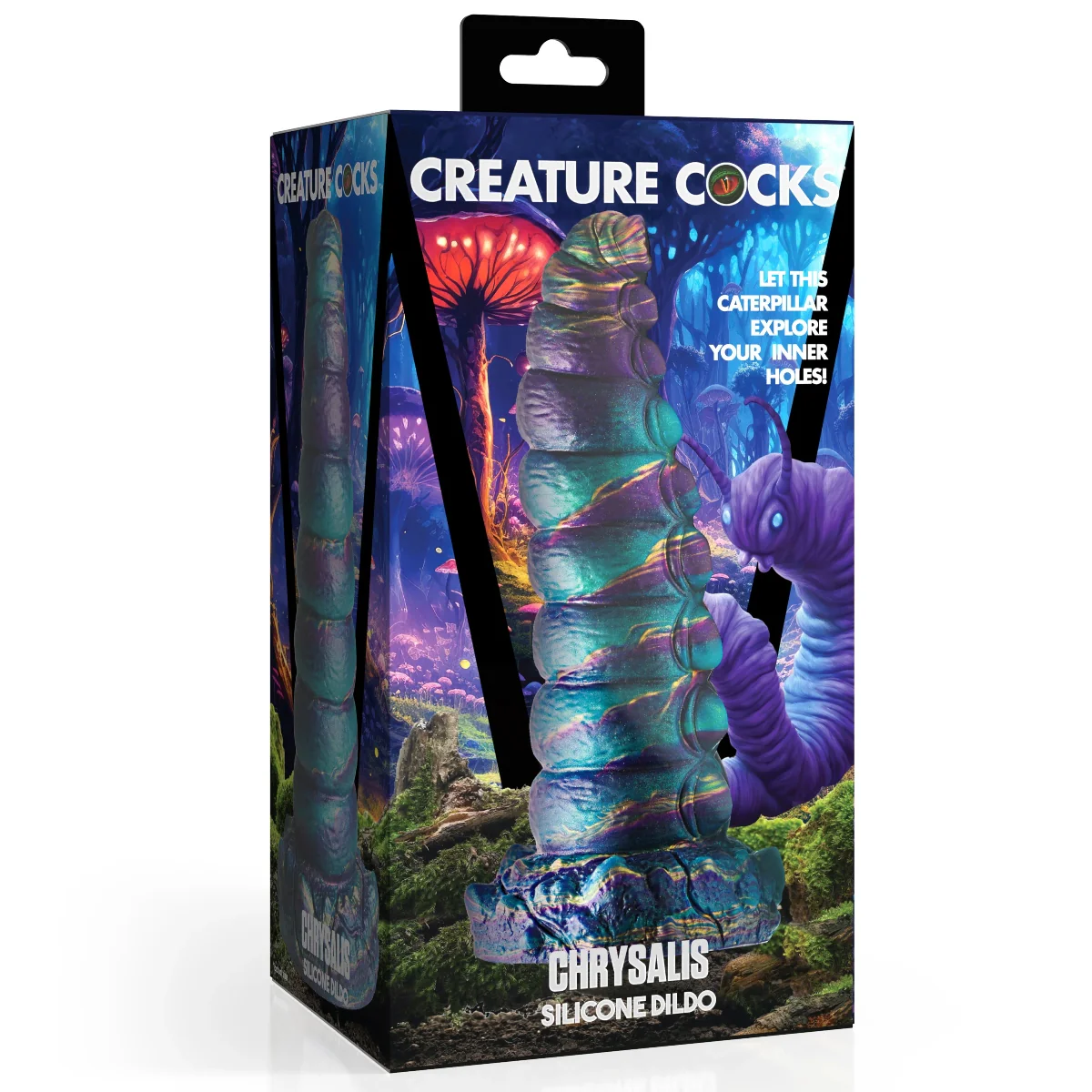 Creature Cocks Chrysalis Silicone Dildo Blue Purple - Image 2