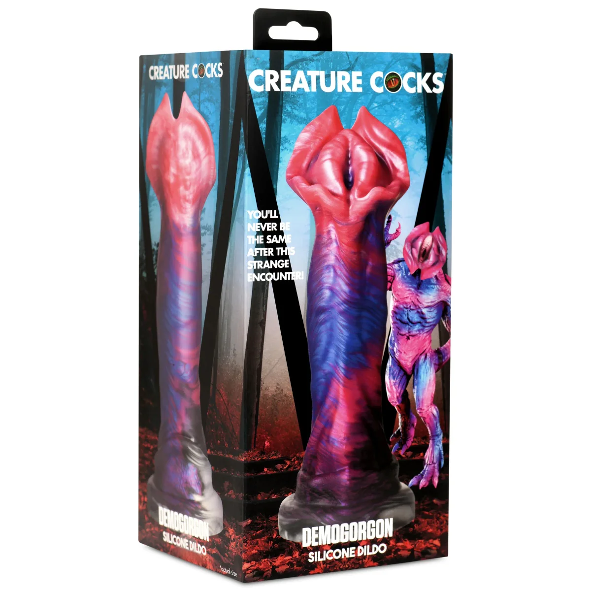 Creature Cocks Demogorgon Silicone Dildo Red Blue - Image 2