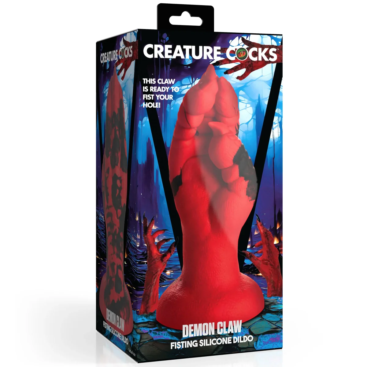 Creature Cocks Demon Claw Fisting Silicone Dildo Red - Image 2