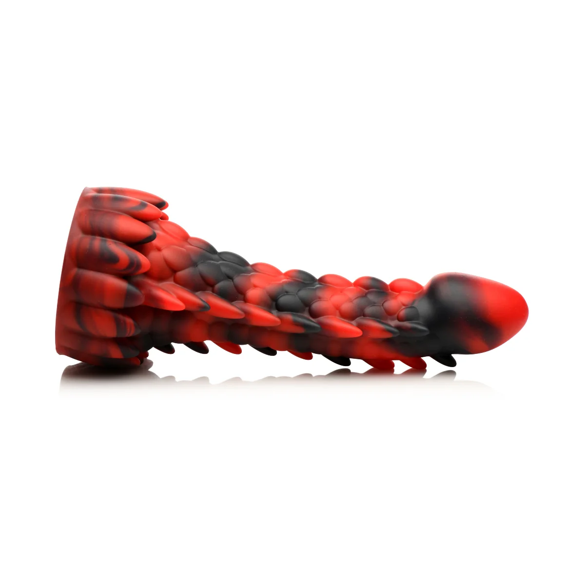Creature Cocks Demon Rising Scaly Dragon Silicone Dildo Red Black - Image 3