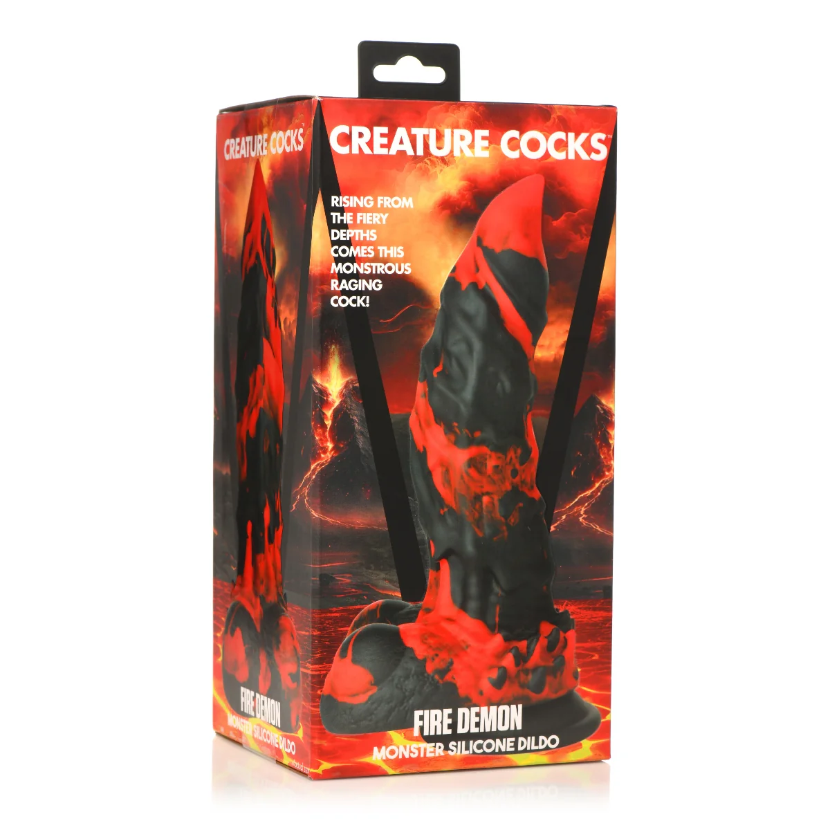 Creature Cocks Fire Demon Monster Silicone Dildo Black Red - Image 2