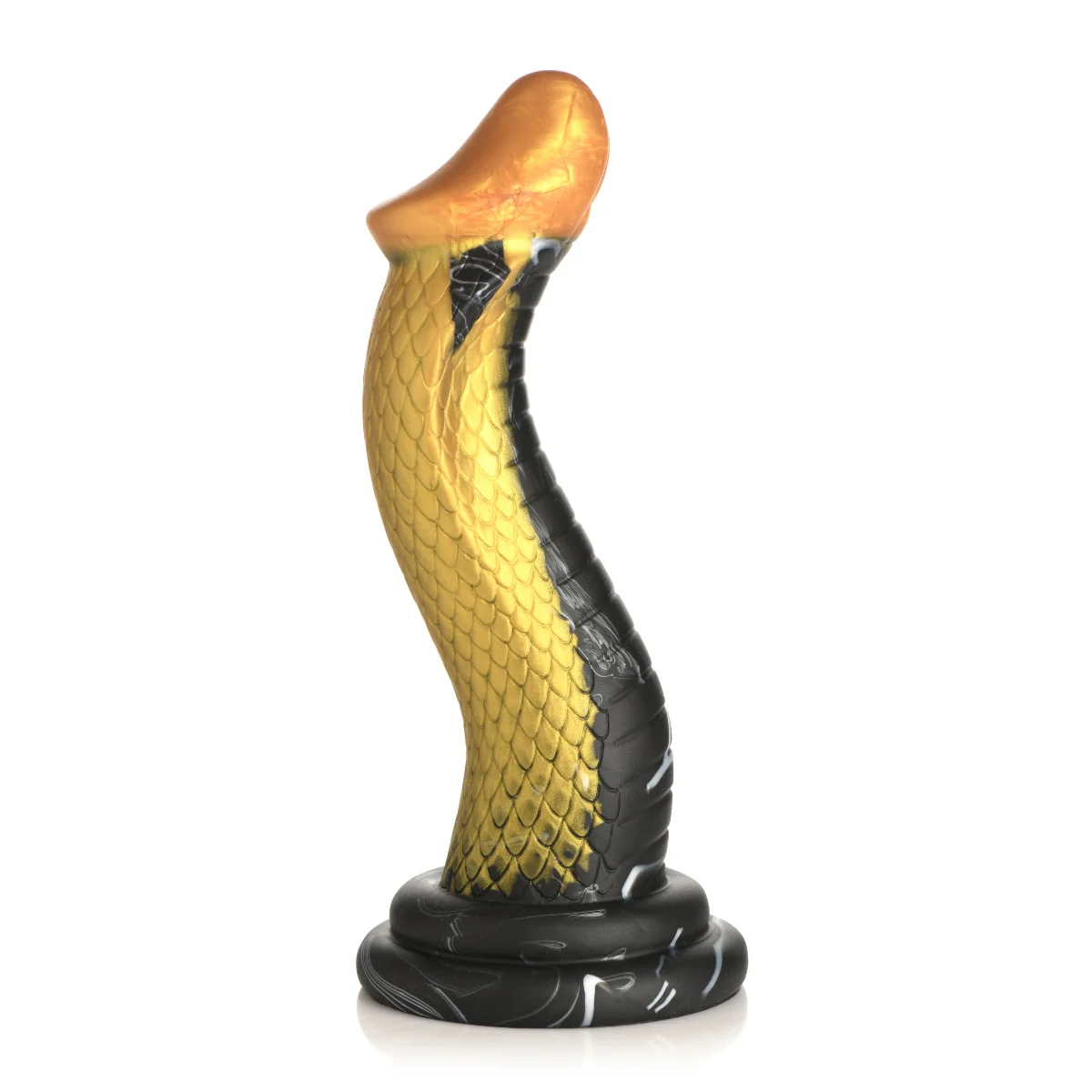 Creature Cocks Golden Mamba Silicone Dildo Gold Black - Image 3