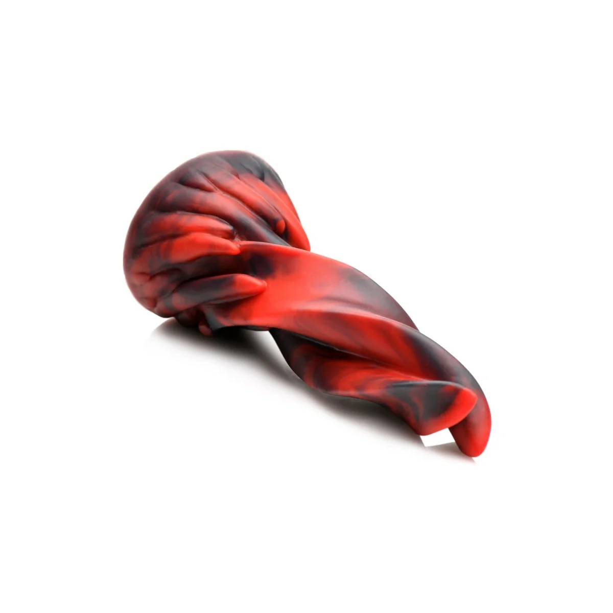 Creature Cocks Hell Kiss Twisted Tongues Silicone Dildo Red Black - Image 3
