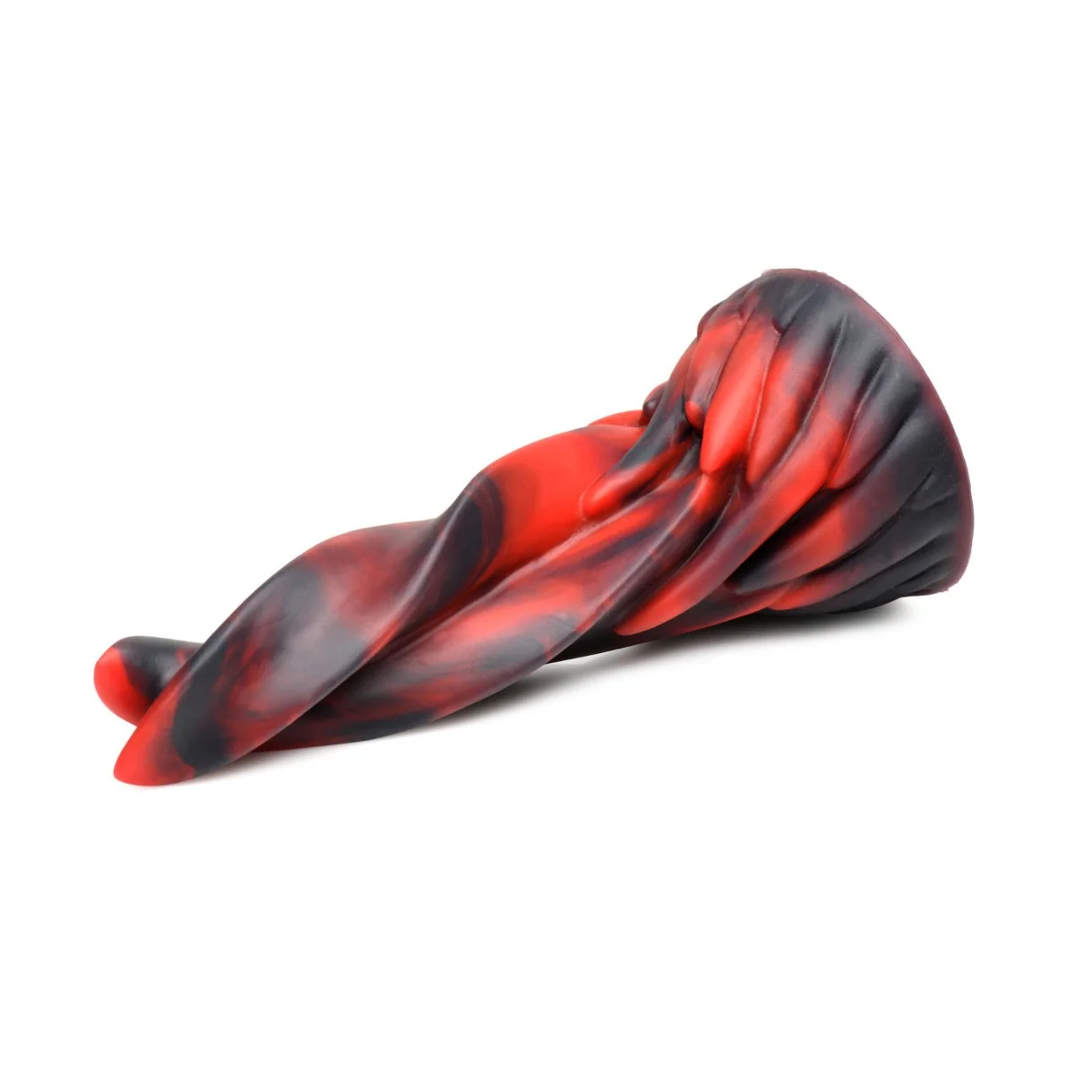 Creature Cocks Hell Kiss Twisted Tongues Silicone Dildo Red Black - Image 4