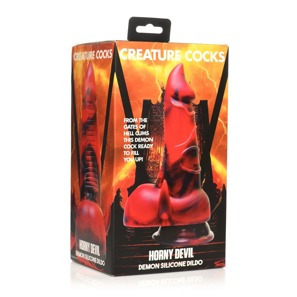 Creature Cocks Horny Devil Demon Silicone Dildo Black Red - Image 2