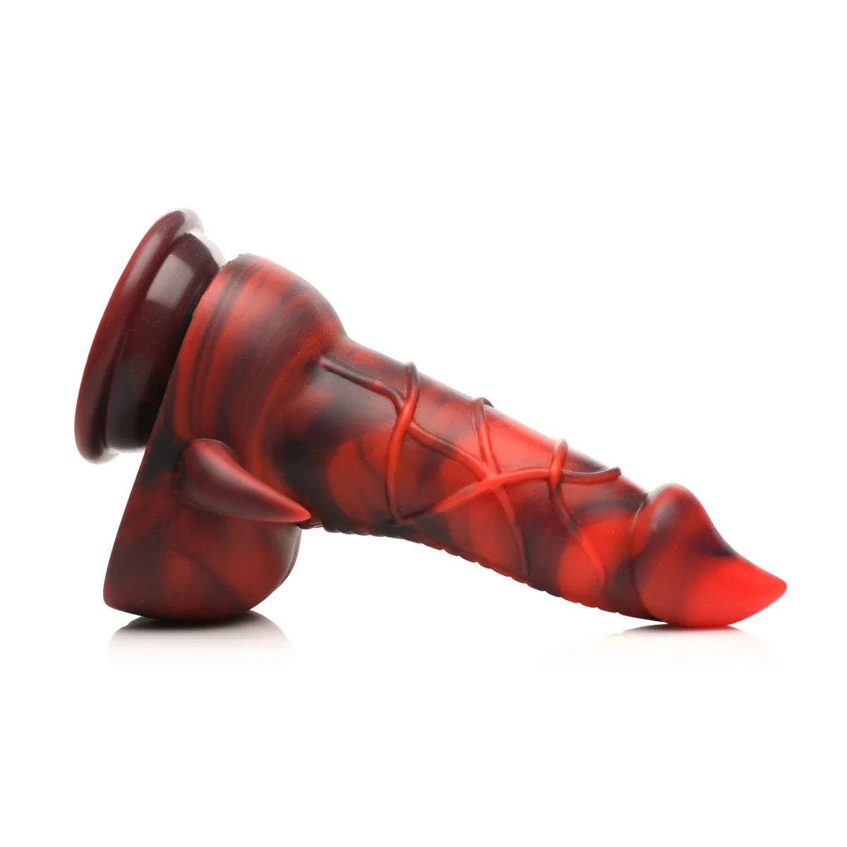 Creature Cocks Horny Devil Demon Silicone Dildo Black Red - Image 3