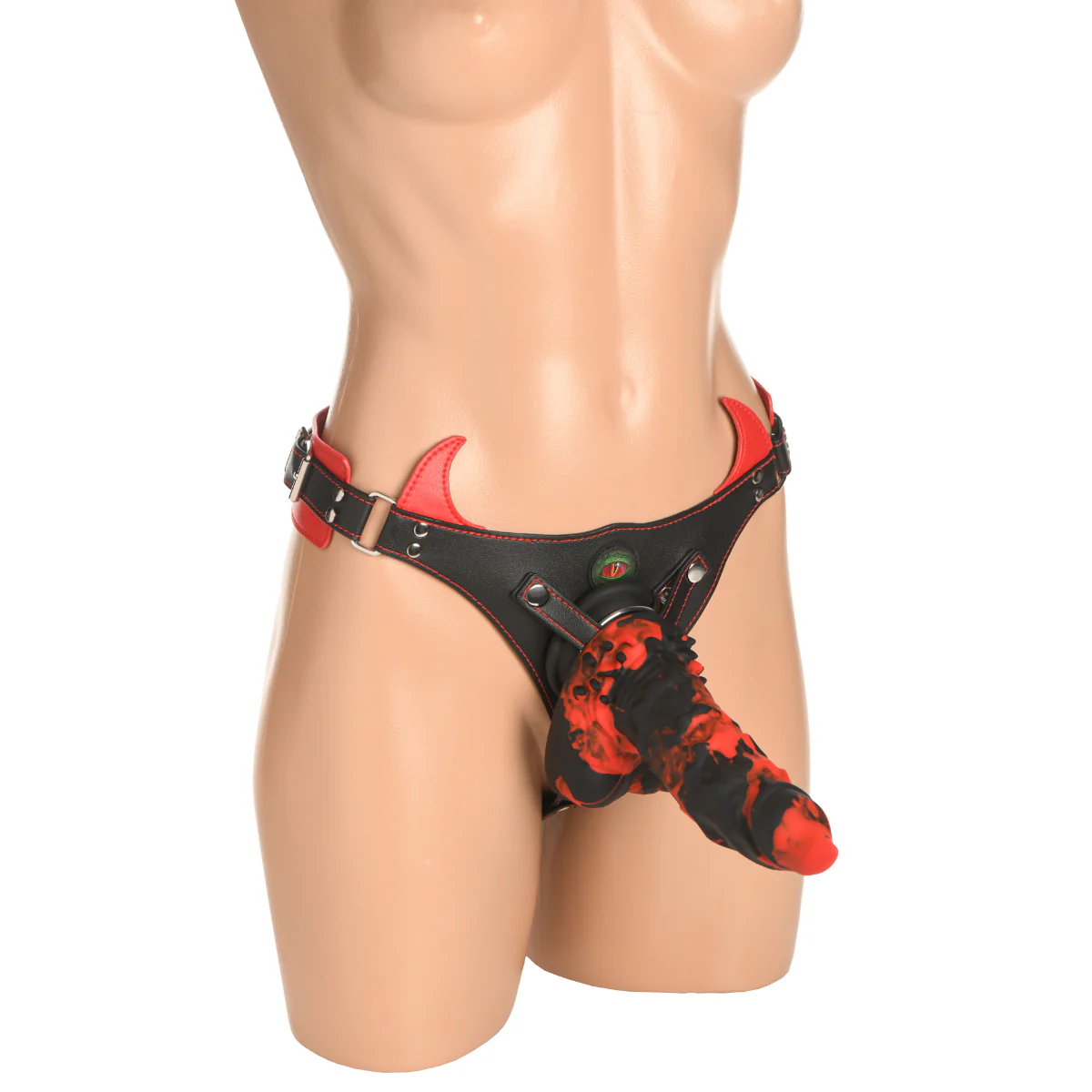 Creature Cocks Horny Devil Strap-On Harness Red Black - Image 4
