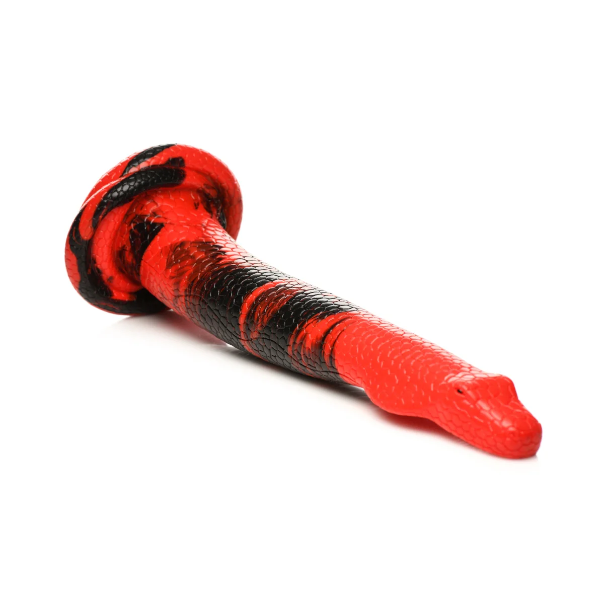 Creature Cocks King Cobra XL Silicone Dong Red Black - Image 4