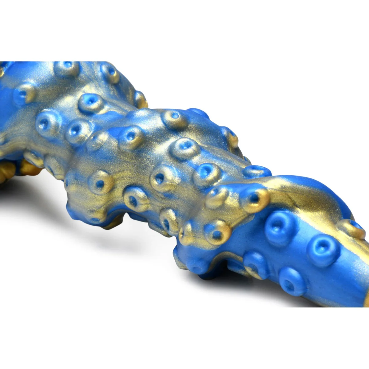 Creature Cocks Lord Kraken Tentacled Silicone Dildo Blue Gold - Image 4