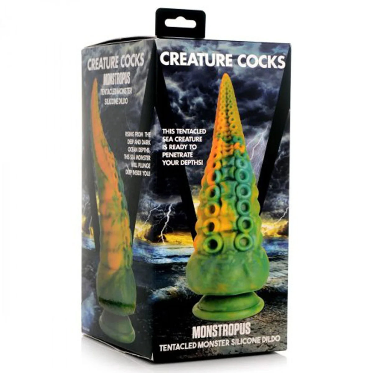 Creature Cocks Monstropus Tentacled Monster Silicone Dildo Yellow Green - Image 2