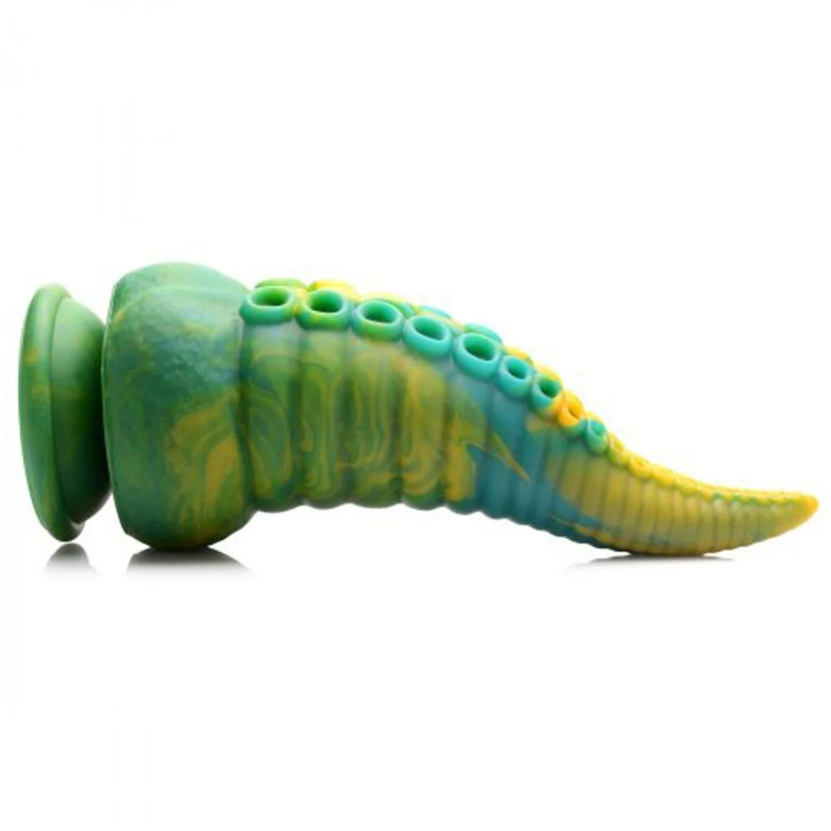 Creature Cocks Monstropus Tentacled Monster Silicone Dildo Yellow Green - Image 3