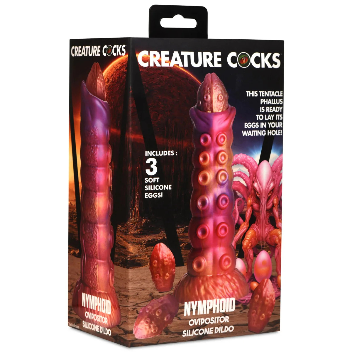 Creature Cocks Nymphoid Ovipositor Silicone Dildo Purple Pink - Image 2