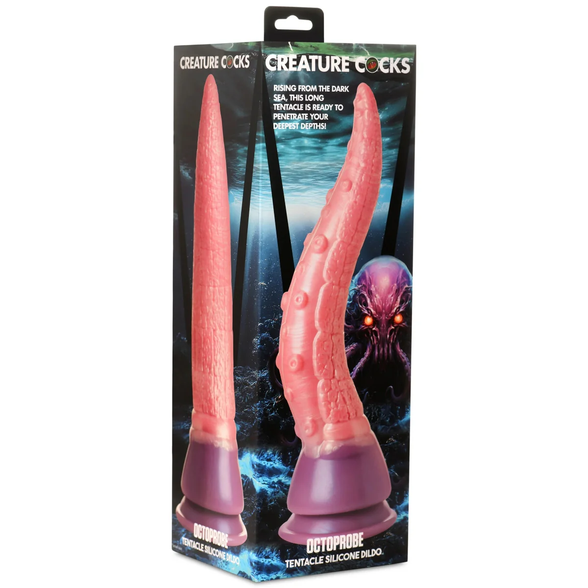 Creature Cocks Octoprobe Tentacle Silicone Dildo Pink Purple - Image 2