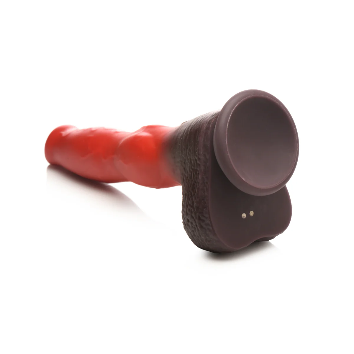 Creature Cocks Ramming Hound Thrusting & Vibrating Silicone Dildo Black Red - Image 6