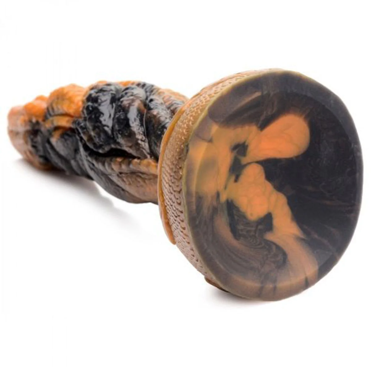 Creature Cocks Ravager Rippled Tentacle Silicone Dildo Rust Orange - Image 4
