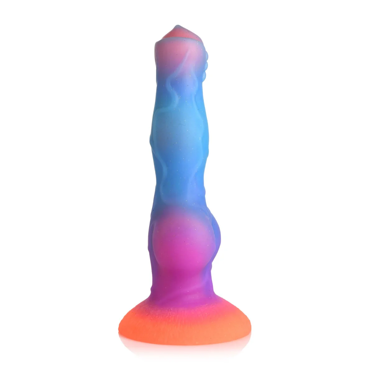 Creature Cocks Space Cock Glow In The Dark Alien Silicone Dildo Blue Purple - Image 3