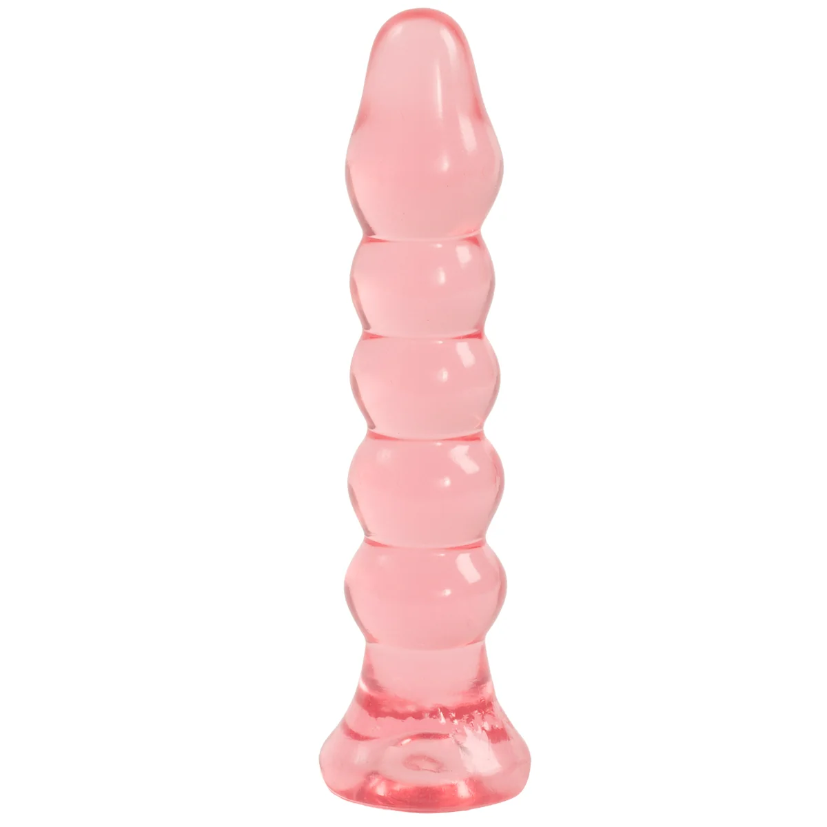 Crystal Jellies Anal Butt Plug Pink 5 Inch